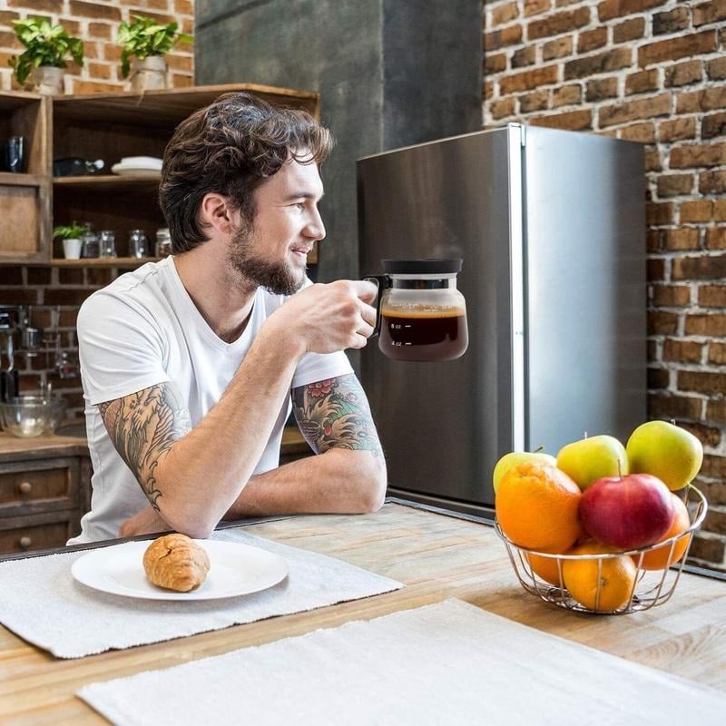 đâ 16 Oz Glass Coffee Mug â Coffee Pot Style