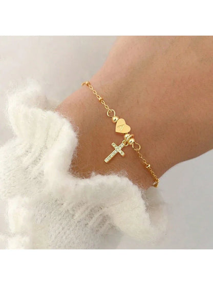 Lunaria Initial Heart Bracelet