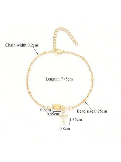 Lunaria Initial Heart Bracelet