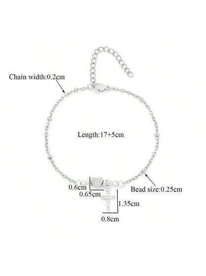 Lunaria Initial Heart Bracelet