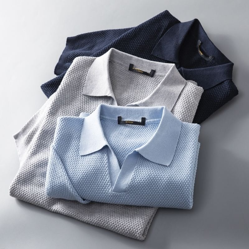 STRICK-POLOSHIRT