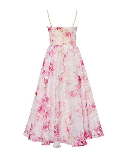 Elegantes Strapskleid mit Print