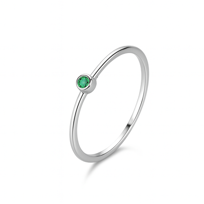 Verde Aura Ring – Handmade 925 Sterling Silver with Green Gemstone