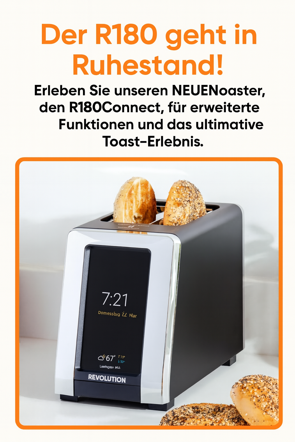 Hochgeschwindigkeits-Toaster mit Touchscreen