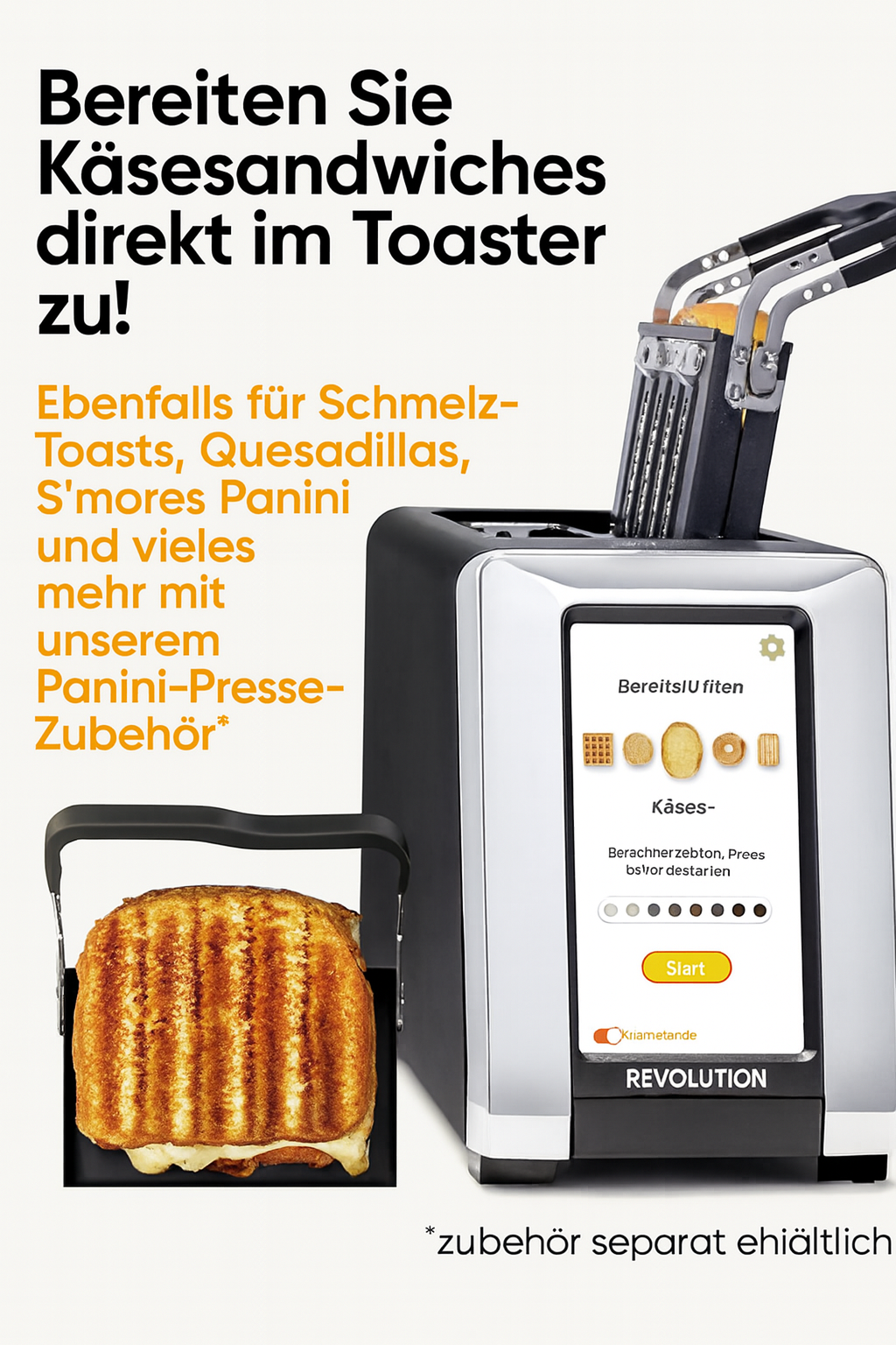 Hochgeschwindigkeits-Toaster mit Touchscreen